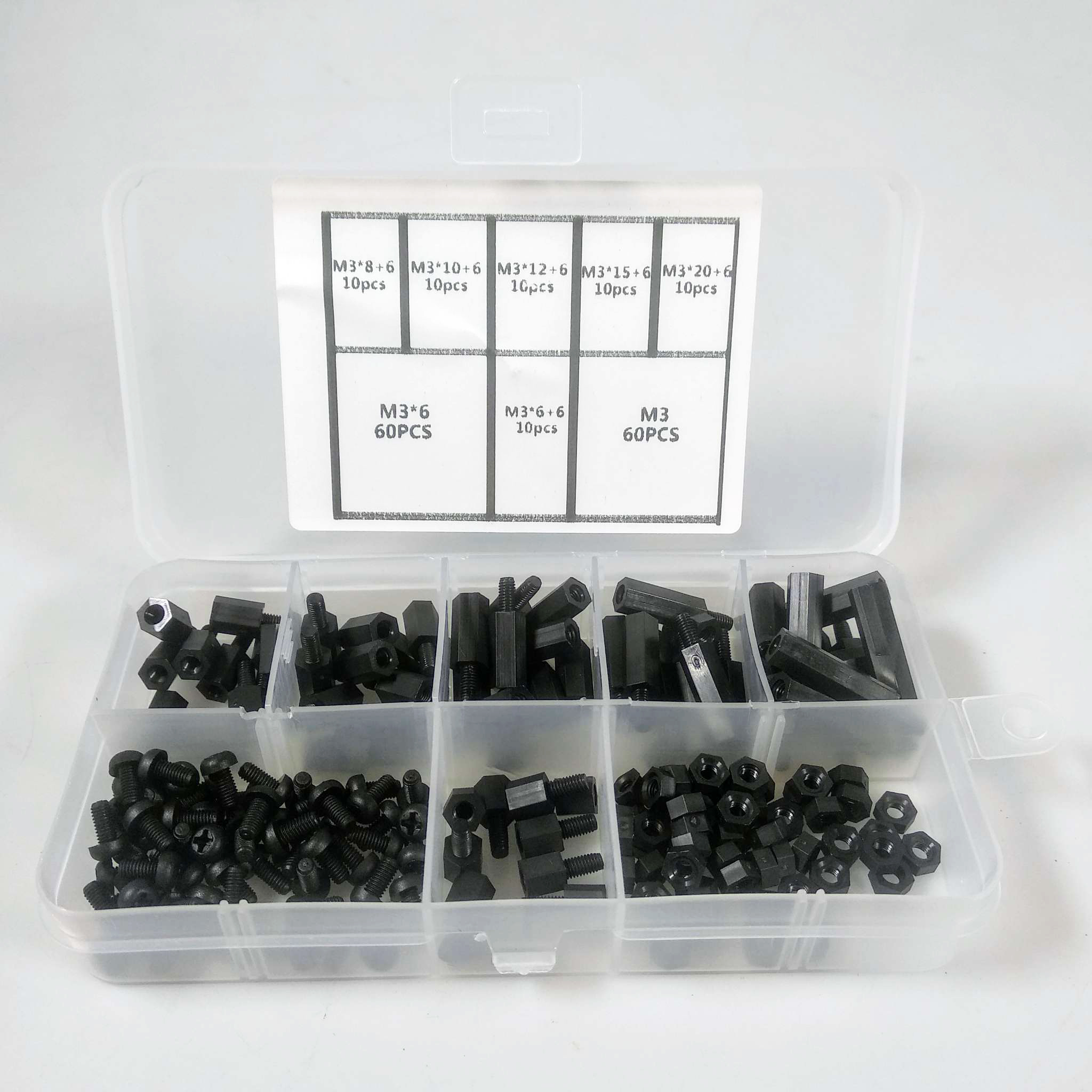 XHHD Set Stand-off Spacer Kit Nylon M3 180 PCS - M3
