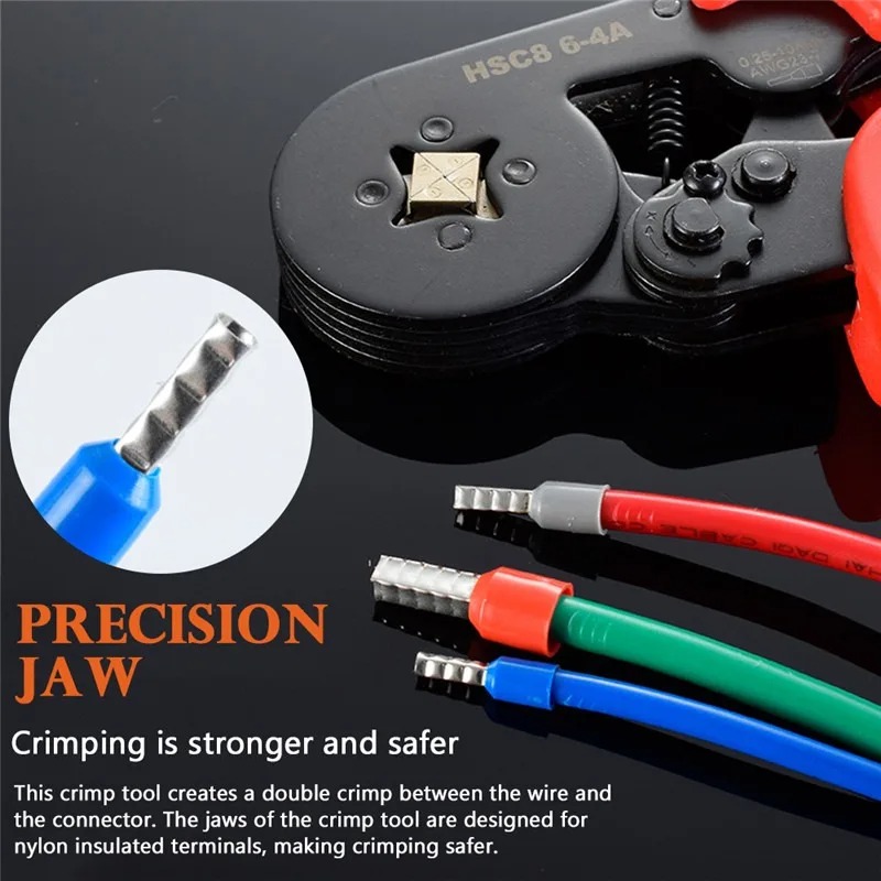 AOKI Tang Crimper Terminal Cable Connector Four Mandrel Crimping Plier - HSC8 6-4A