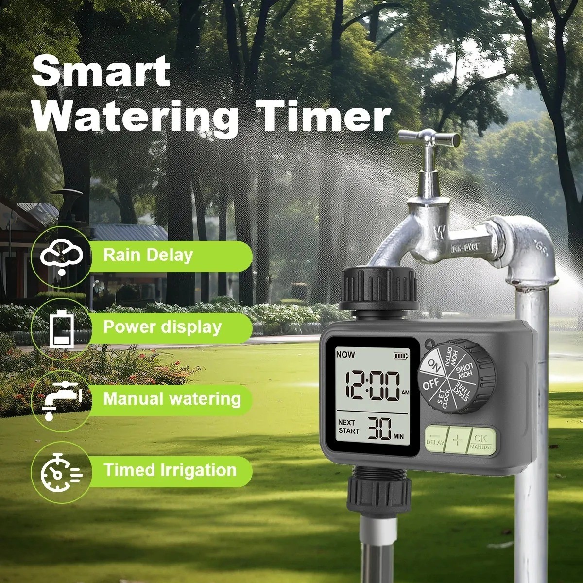 HICUT Timer Penyiram Tanaman Digital Watering Sprinkler IPX5 - HCT-M05