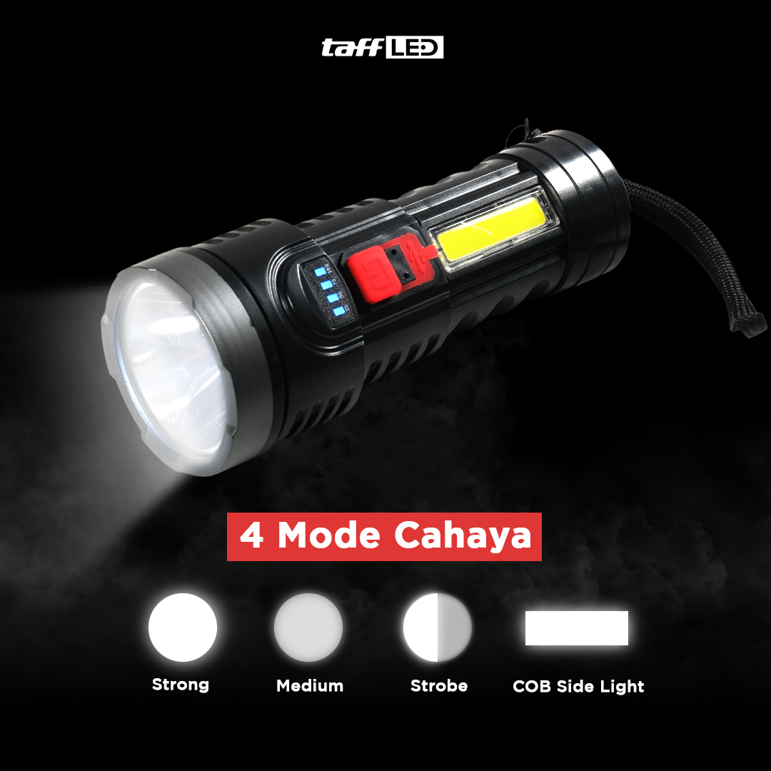 TaffLED Senter LED Cree XPE COB 7800 Lumens Waterproof Rechargeable - BL-822