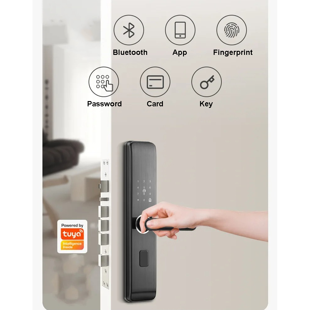 REFINE Smart Door Lock Tuya App Bluetooth Fingerprint Password - MJ1S