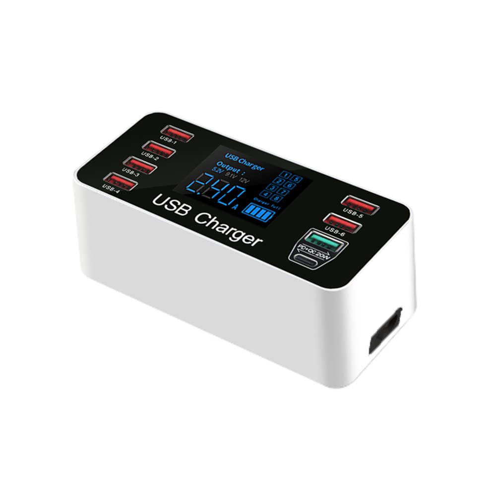 Rdxone USB Hub Type C 8 Port USB PD Quick Charging Smart Display 40W - WLX-A9+