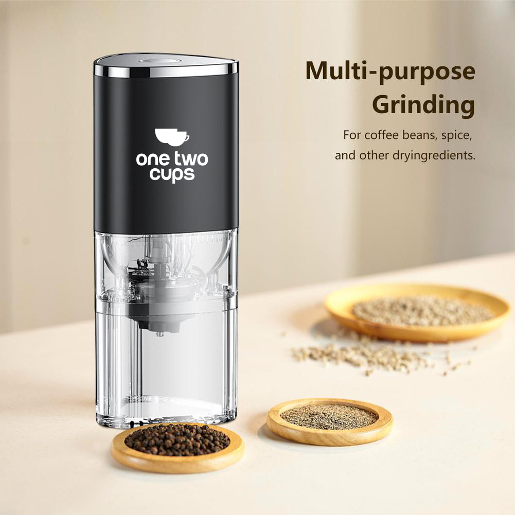 One Two Cups Penggiling Kopi Elektrik Coffee Grinder Adjustable 155ml - ZT-003