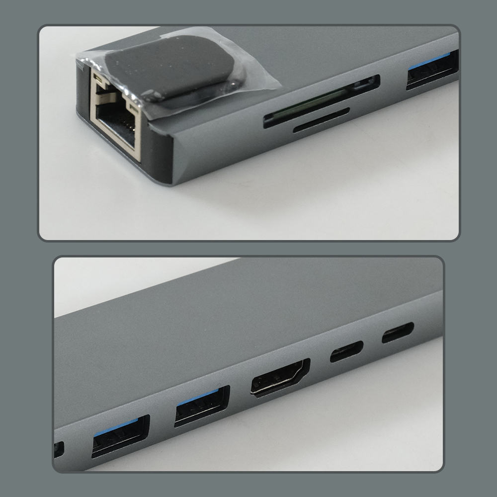AMMTO USB Hub Type C 8in1 RJ45 HDMI 4K Display Adaptor - K1