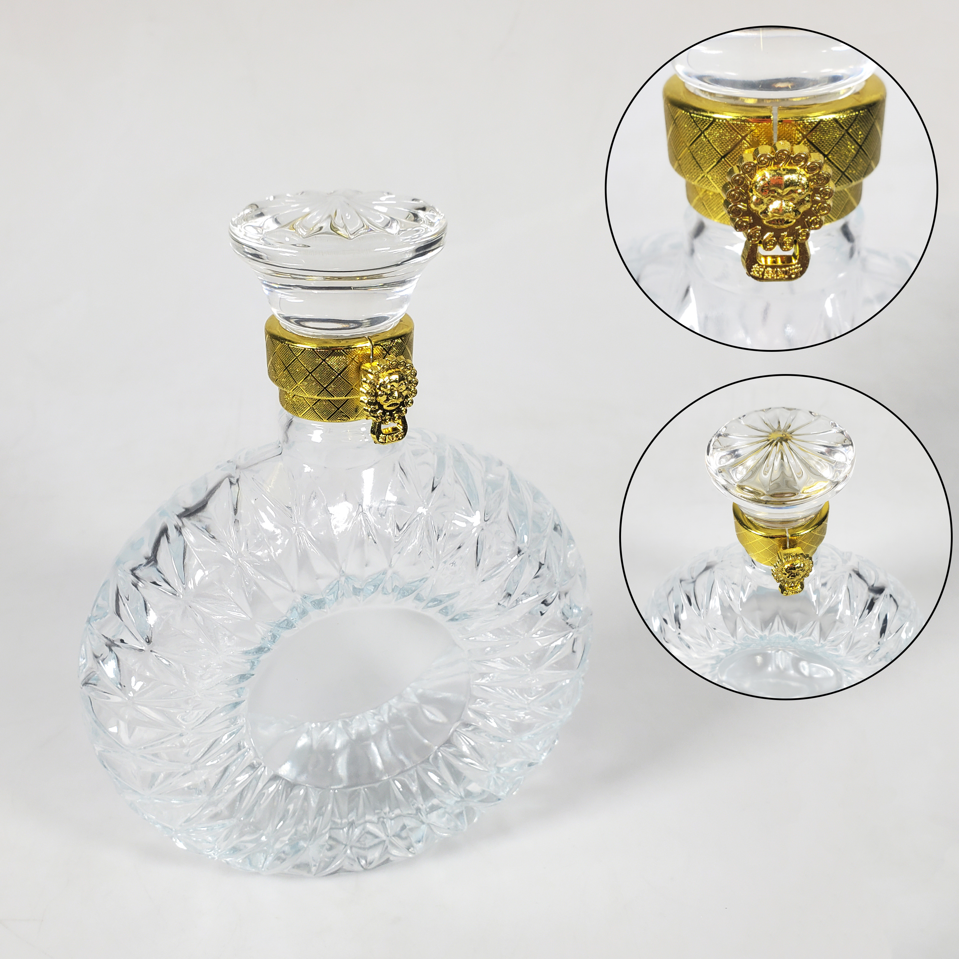 EWAYS Whisky Decanter Glass Bottle Liquor Scotch Luxury 500 ml - EY500