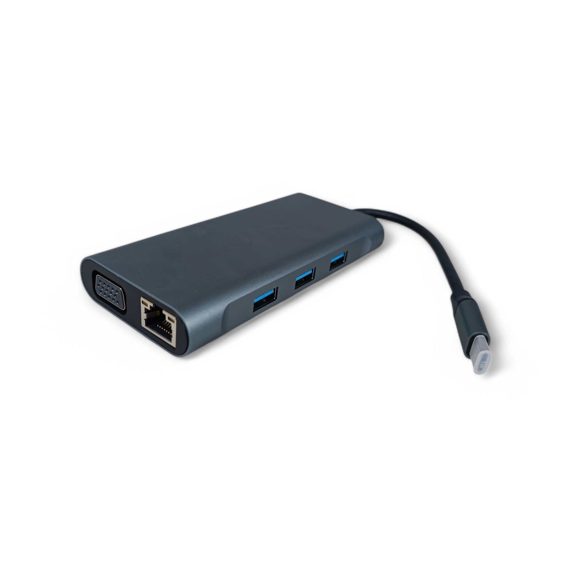EASYIDEA USB Type C Hub 10 in 1 HDMI VGA USB 3.0 LAN RJ45 Card Reader - VD76