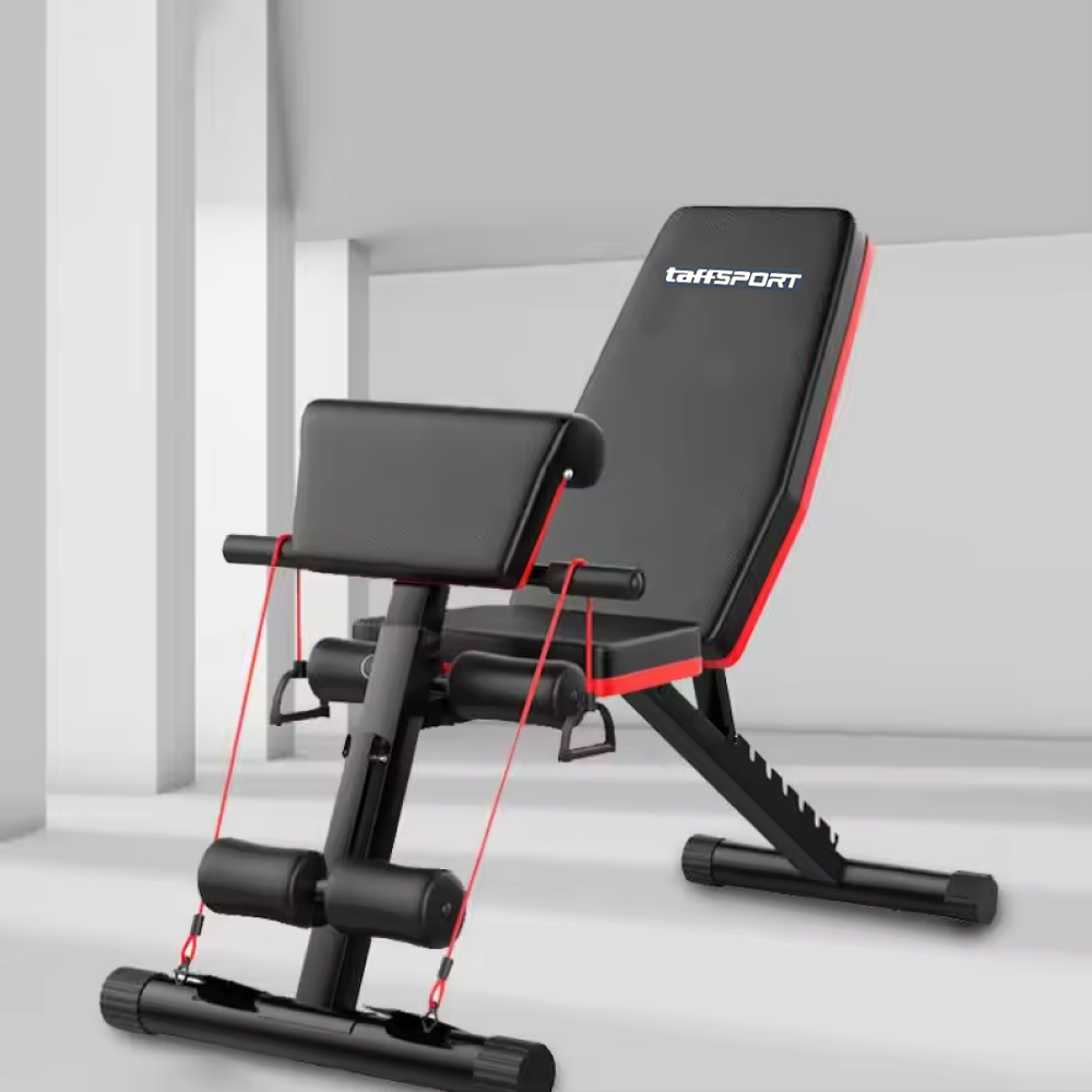 TaffSPORT Alat Fitness Gym Abdominal Latihan Bench Press Foldable - DB022