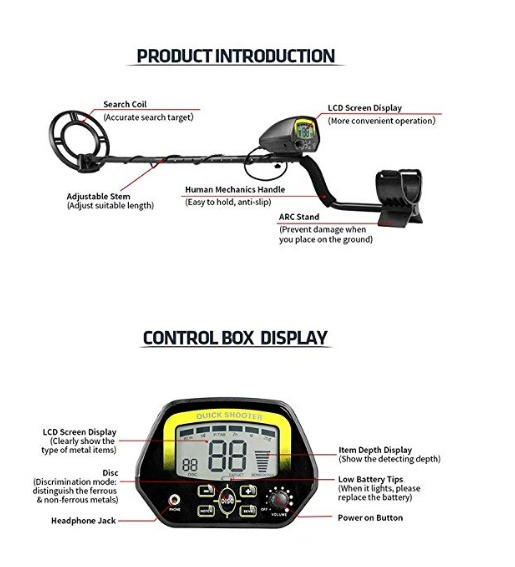 TIANXUN Pendeteksi Logam Metal Gold Silver Detector Finder 9V - MD4060
