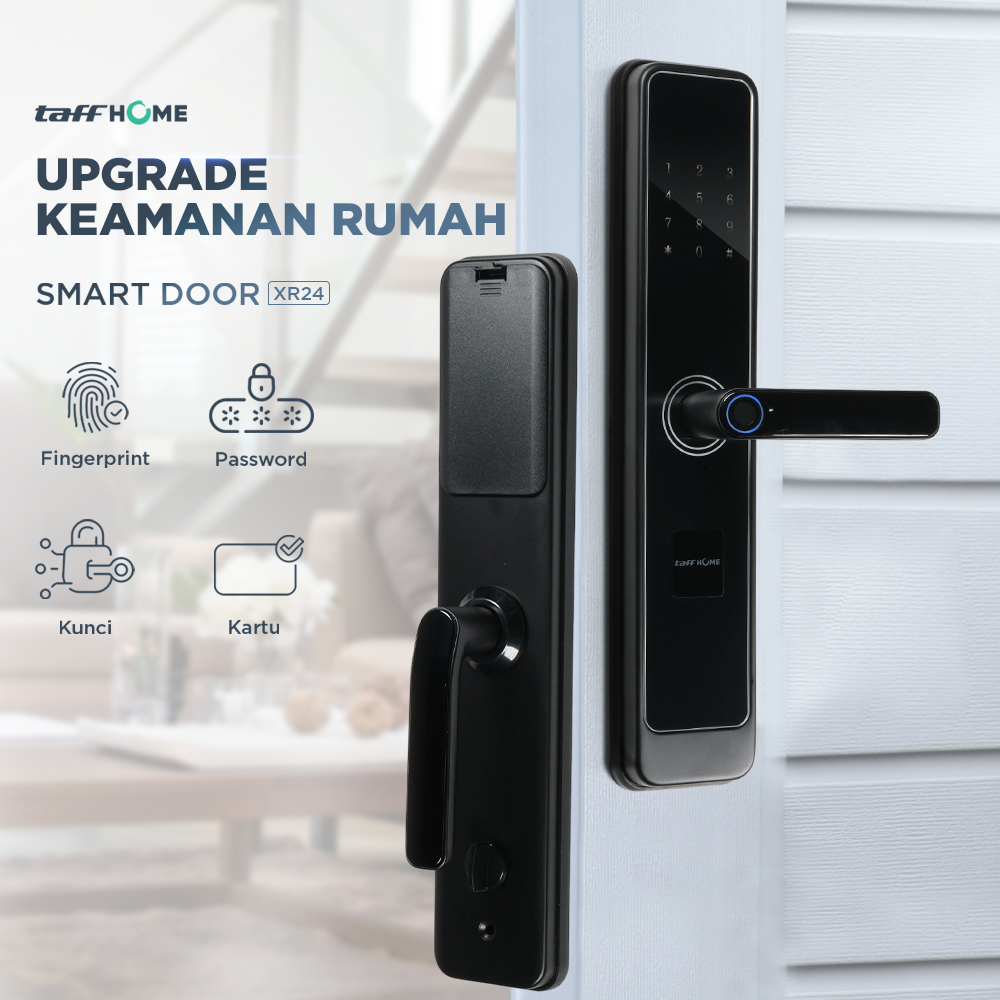 TaffHOME Smart Door Lock Fingerprint Password Card RFID Alarm - XR24