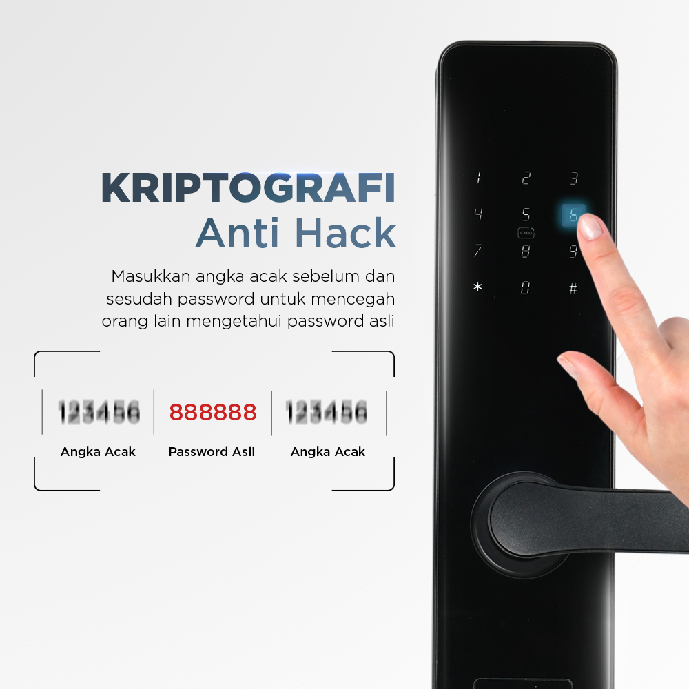 Ximiir Smart Door Lock Password Bluetooth Card Alarm TTLock - F8-TT-M