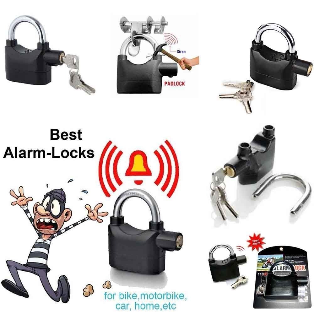 Kinbar Gembok Alarm Motor Suara Anti Maling Lock Sirene 10mm - APR14