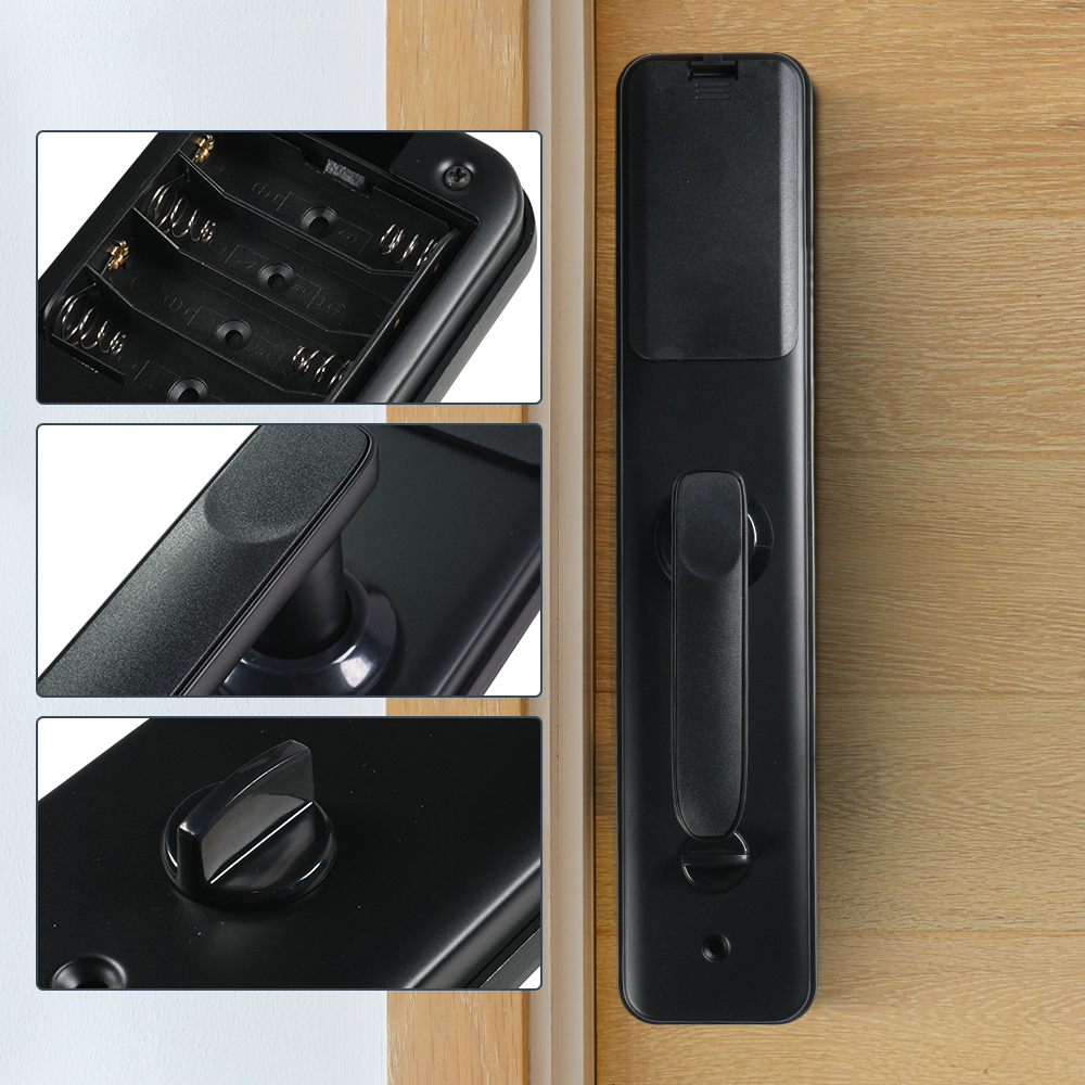 MEFUTAI Smart Door Lock Fingerprint Password Key Card Alarm - K13-1-J