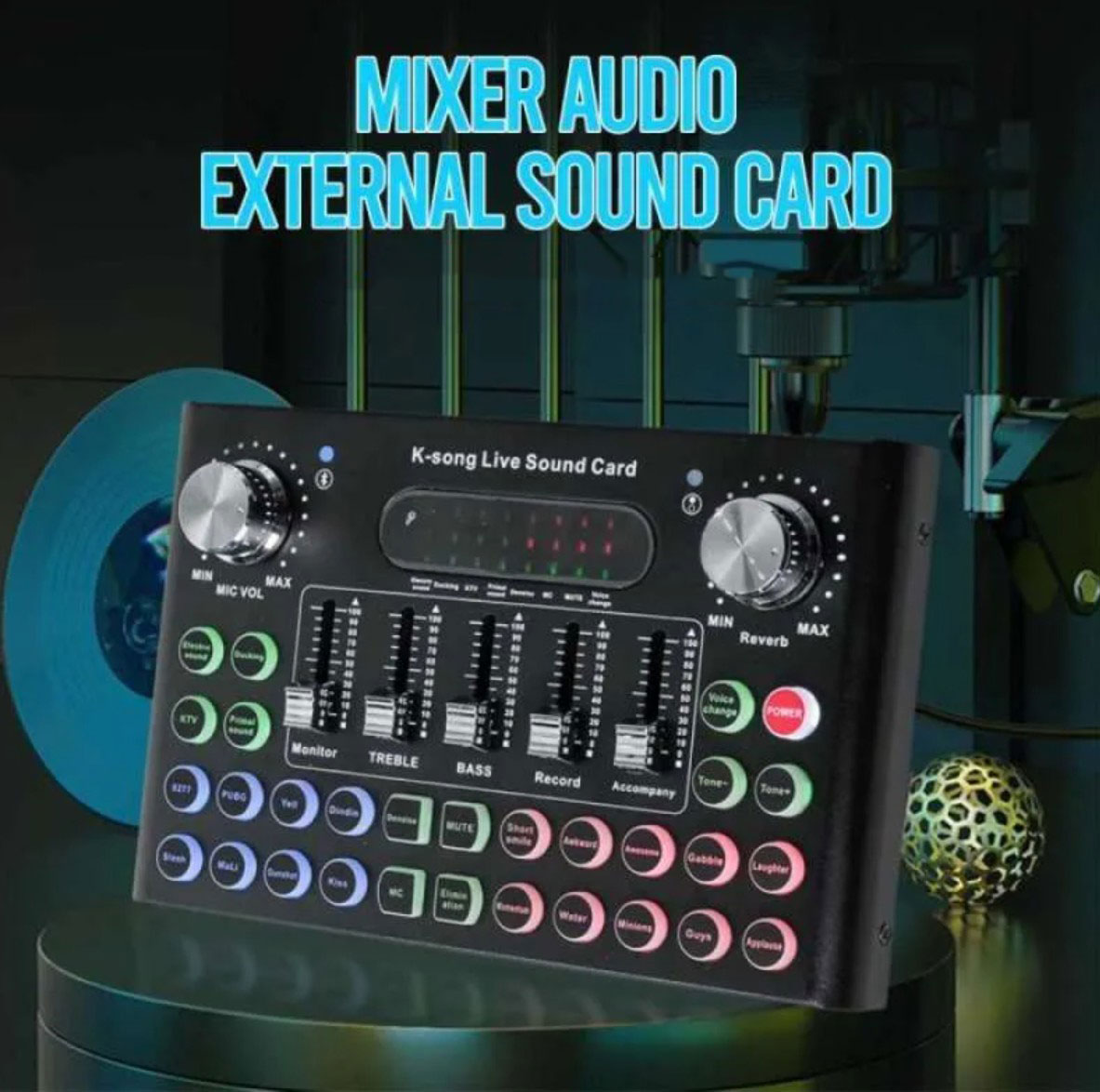Woopower Mixer USB Sound Card Amplifier Bluetooth Live Broadcast - F8