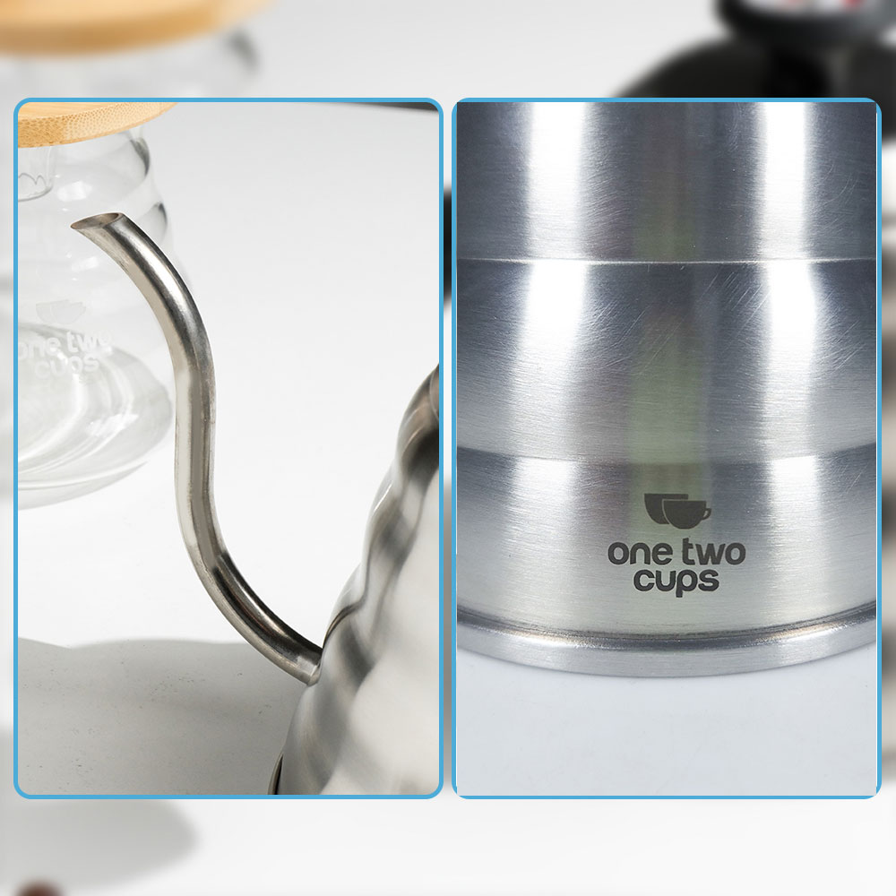 One Two Cups Teko Kopi Leher Angsa Pot V60 Drip 1.2L with Thermometer