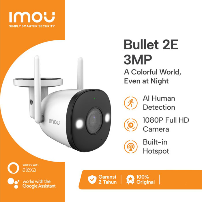 Imou Bullet 2E 3MP 5MP Outdoor Smart Security Camera