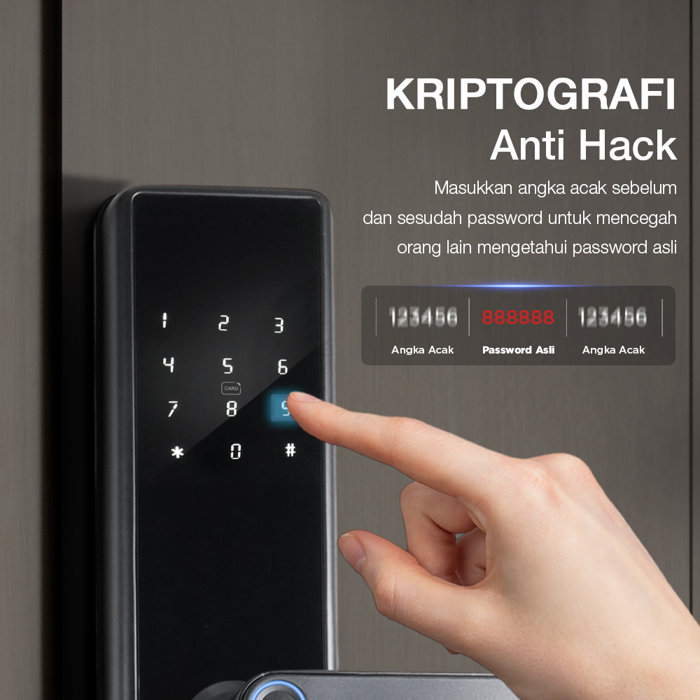 Ximiir Smart Door Lock Fingerprint Password Bluetooth Card TTLock - F8-TT-MF