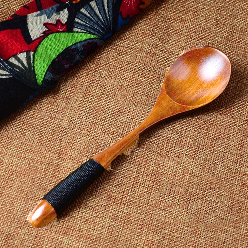 Novelty Sendok Makan Centong Sayur Bahan Kayu Wooden Spoon - RR-20