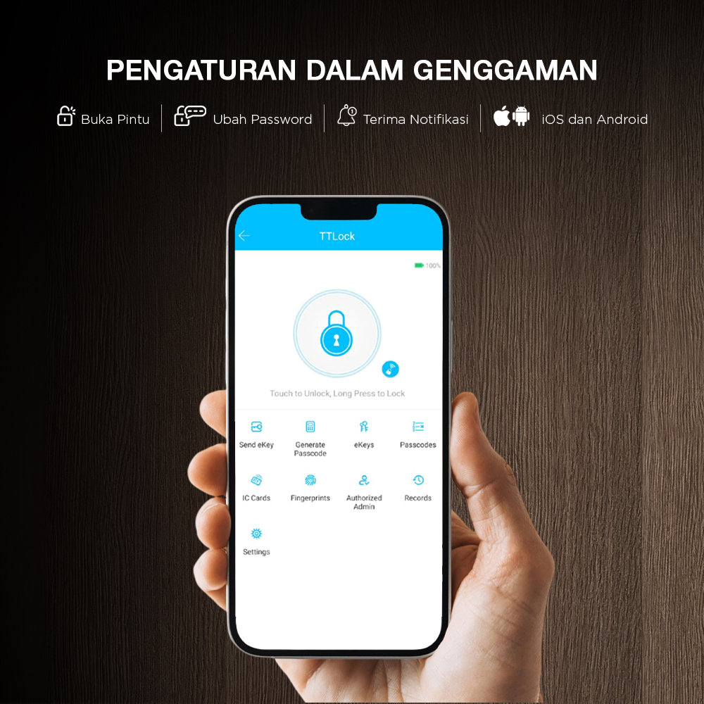 Ximiir Smart Door Lock Fingerprint Password Bluetooth Card TTLock - F8-TT-MF