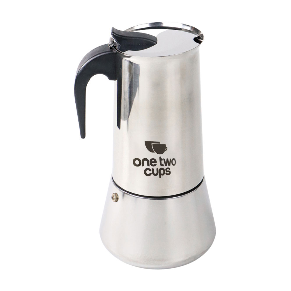 One Two Cups Moka Pot Espresso Coffee Maker Stovetop 12 Cup - Z21
