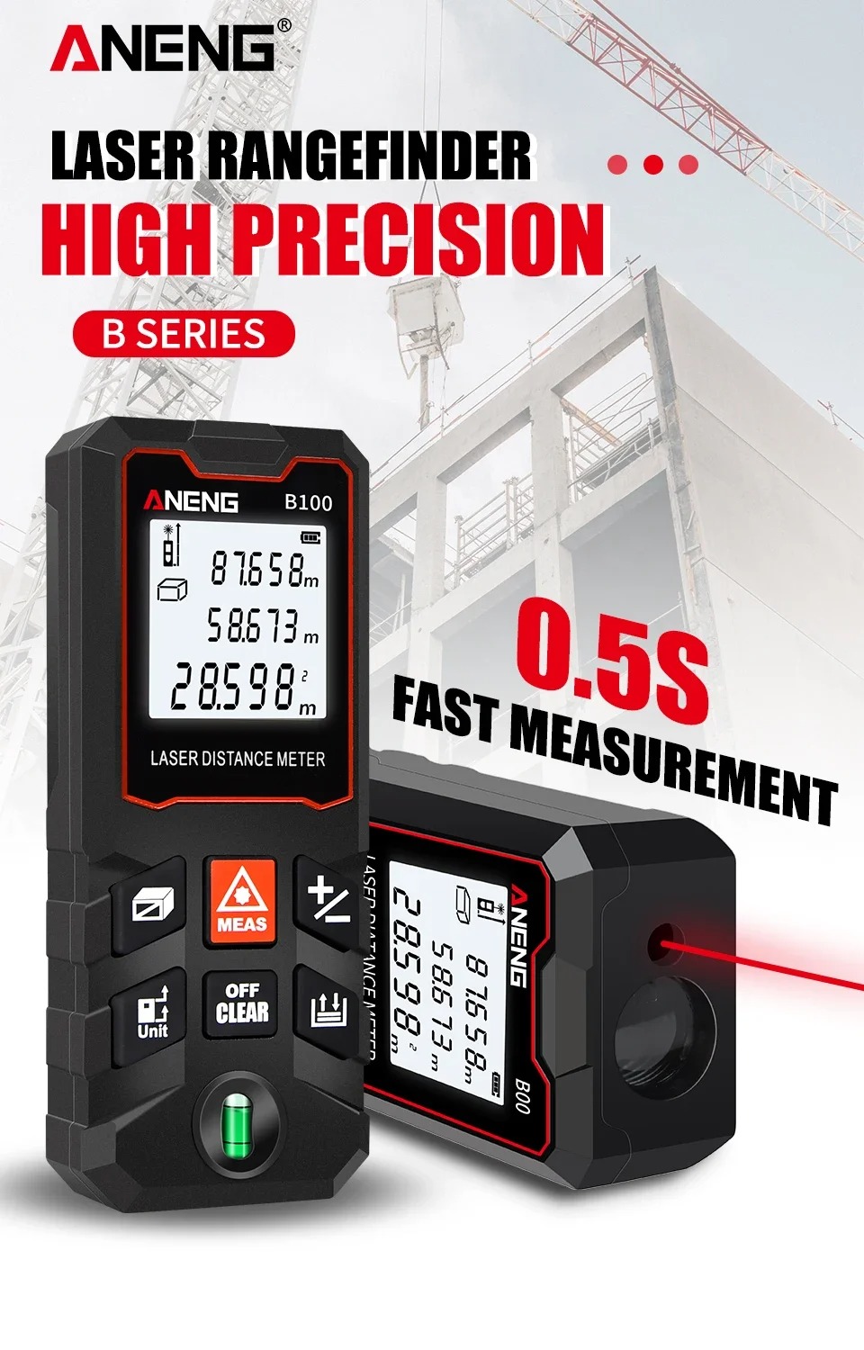 ANENG Meteran Digital Smar Laser Rangefinder High Precision Portable