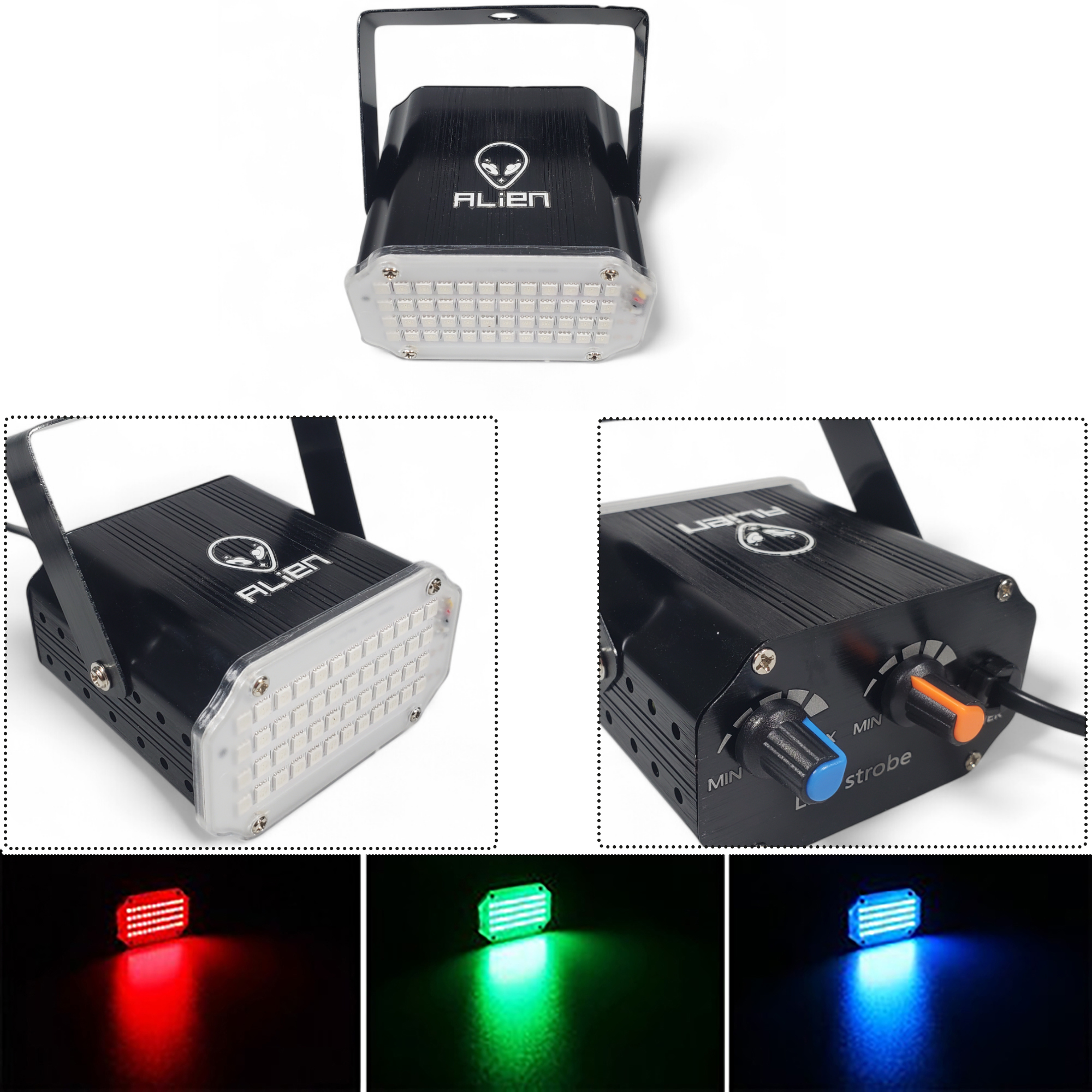 Alien Lampu Sorot Strobo Disko 48 SMD RGB 240V 12W with Remote - SL-48
