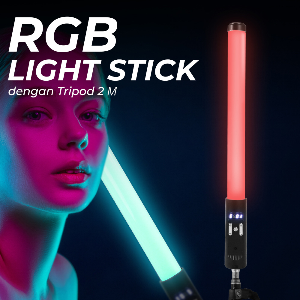 TELPOSTA RGB Fill Light Stick Portable LED 23W with Tripod 2M - AZ-05