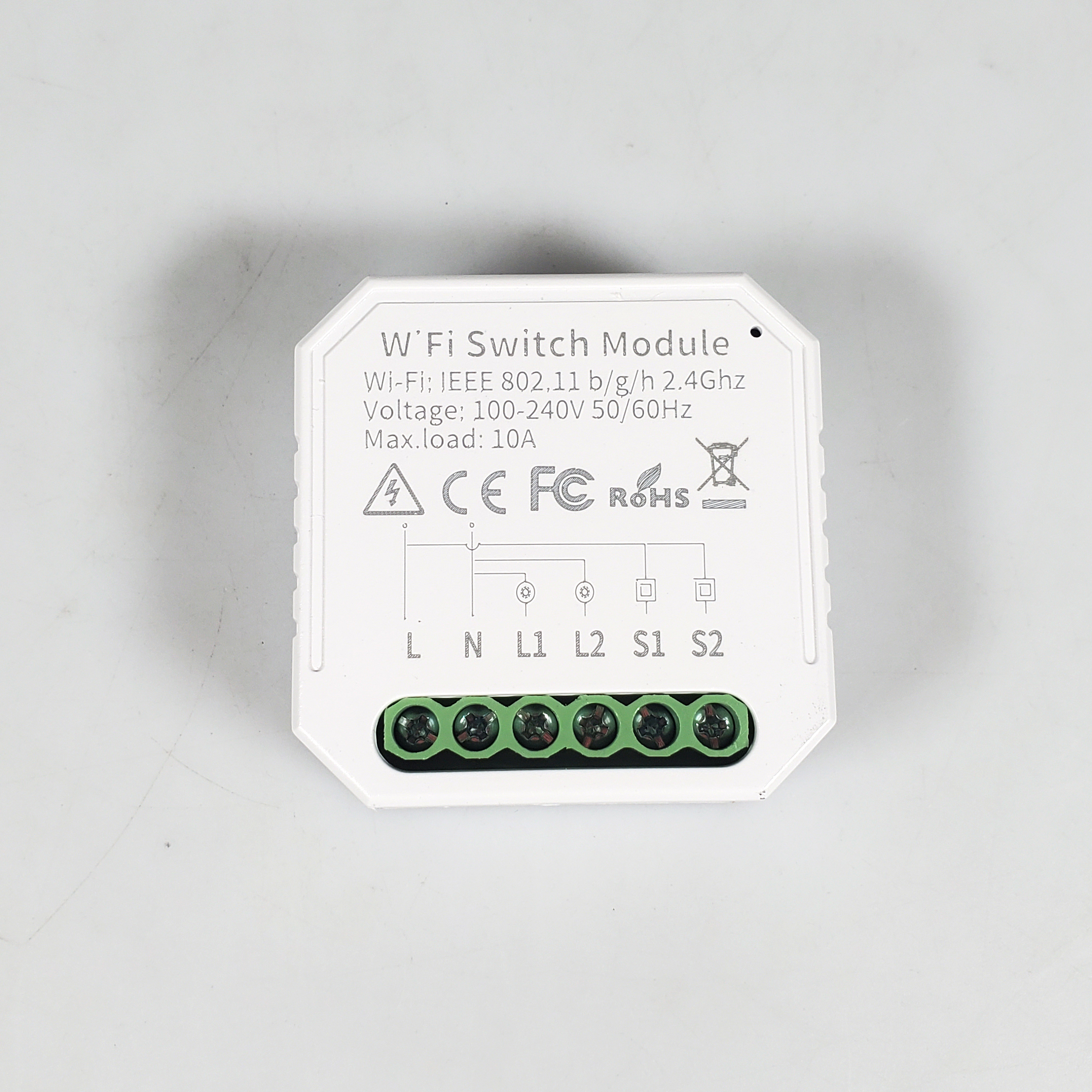 SIXWGH Mini Smart Curtain Switch WiFi Tuya 2 CH Control Module 10A - WHD09