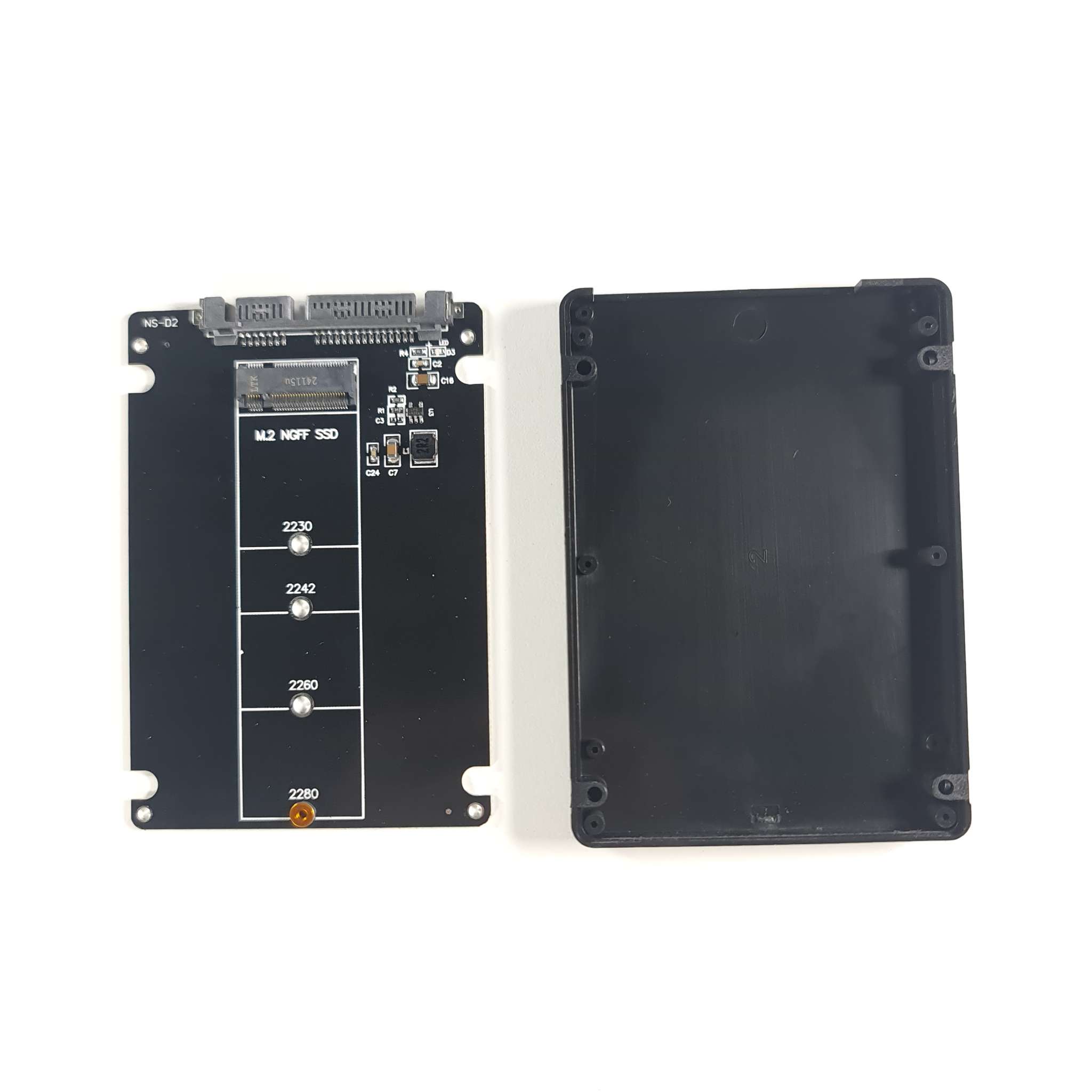 XIEDE M.2 SATA SSD NGFF to 2.5 inch SATA Adapter Card Enclosure 7mm - M2N25