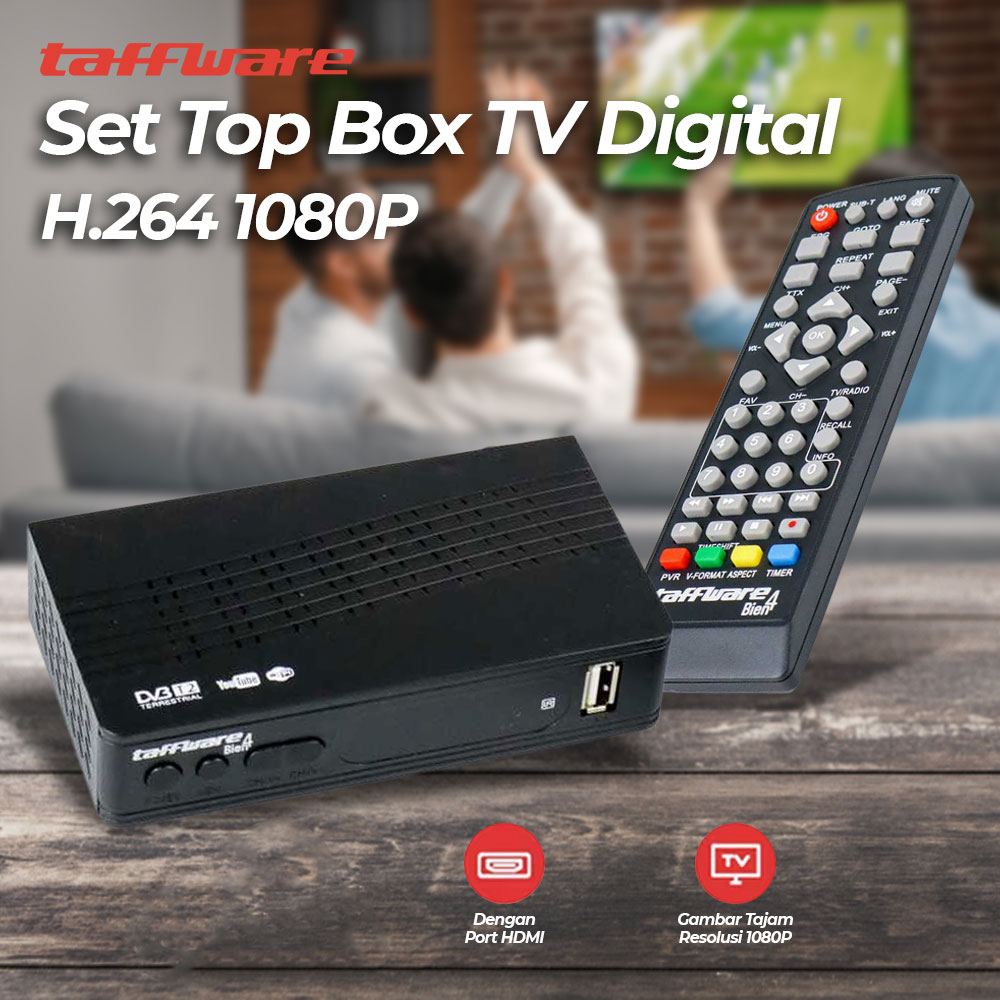Taffware Bien4 Set Top Box TV Digital HD 1080P H.264 DVB-T2