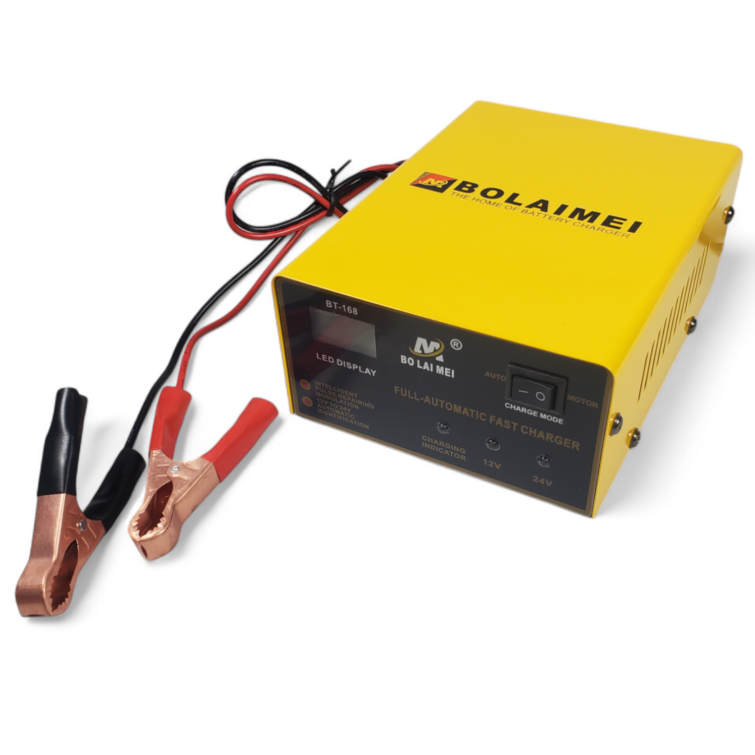BOLAIMEI Charger Aki Mobil Intelligent Battery Charger 12V/24V 15A - BT-168