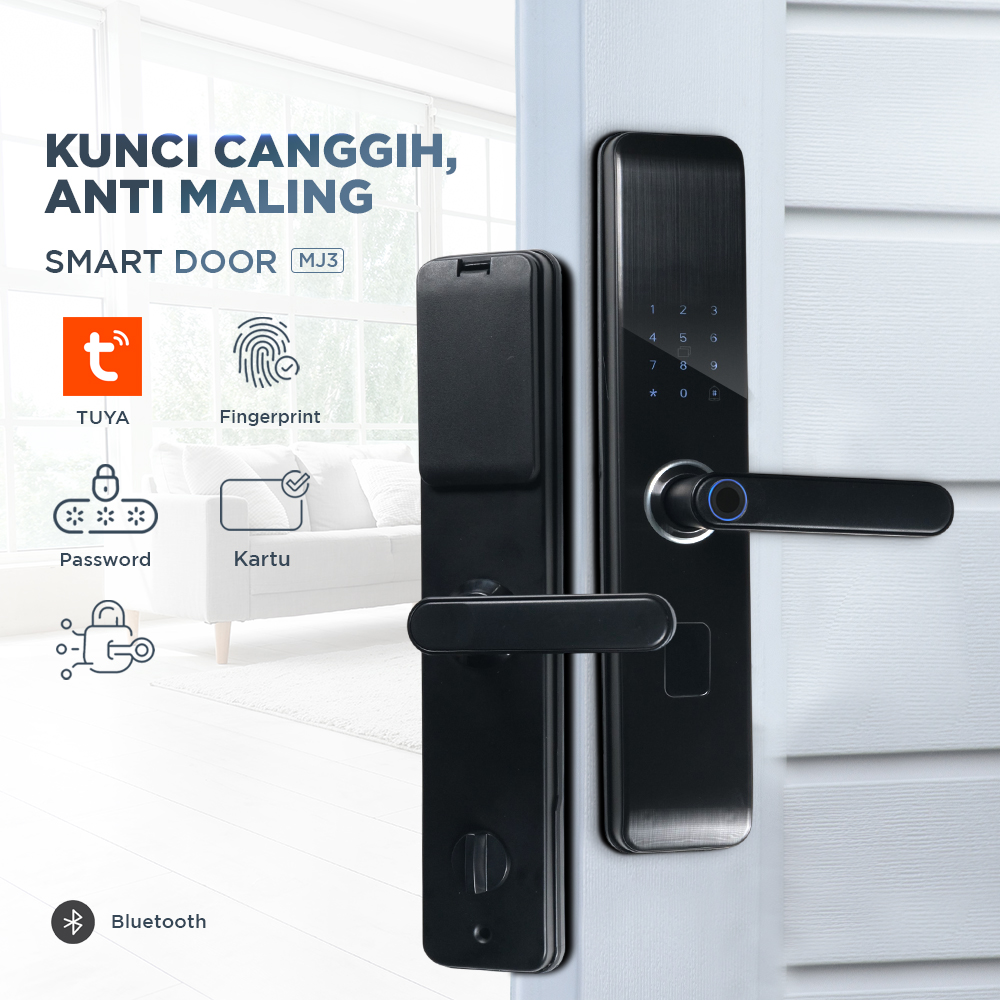 YONGLISHUN Smart Door Lock Fingerprint Password Card Bluetooth TUYA - MJ3