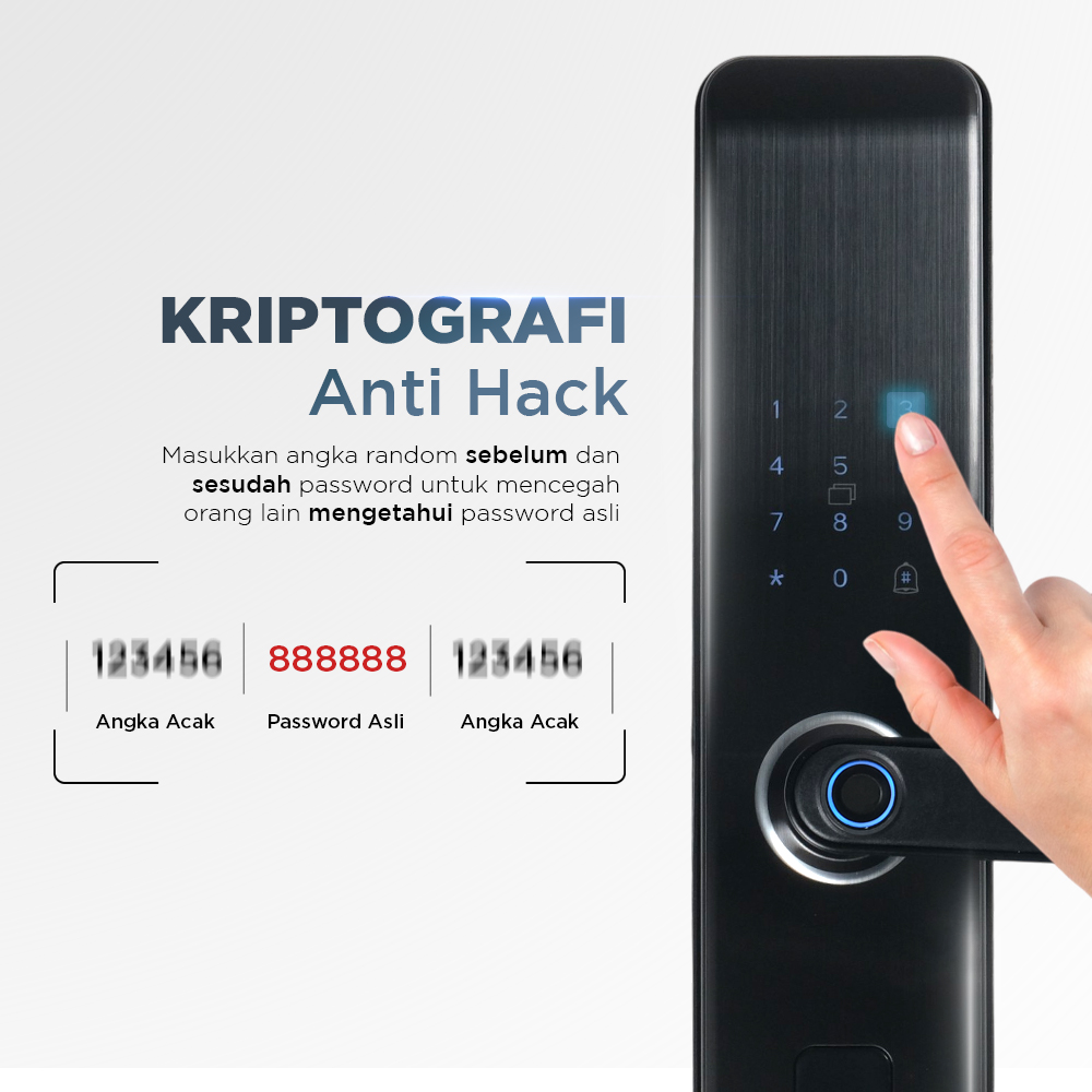 YONGLISHUN Smart Door Lock Fingerprint Password Card Bluetooth TUYA - MJ3
