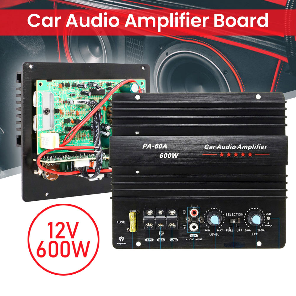Ancomfu Mono Car Audio Amplifier Board Subwoofer Bass Module 600W - PA-60A