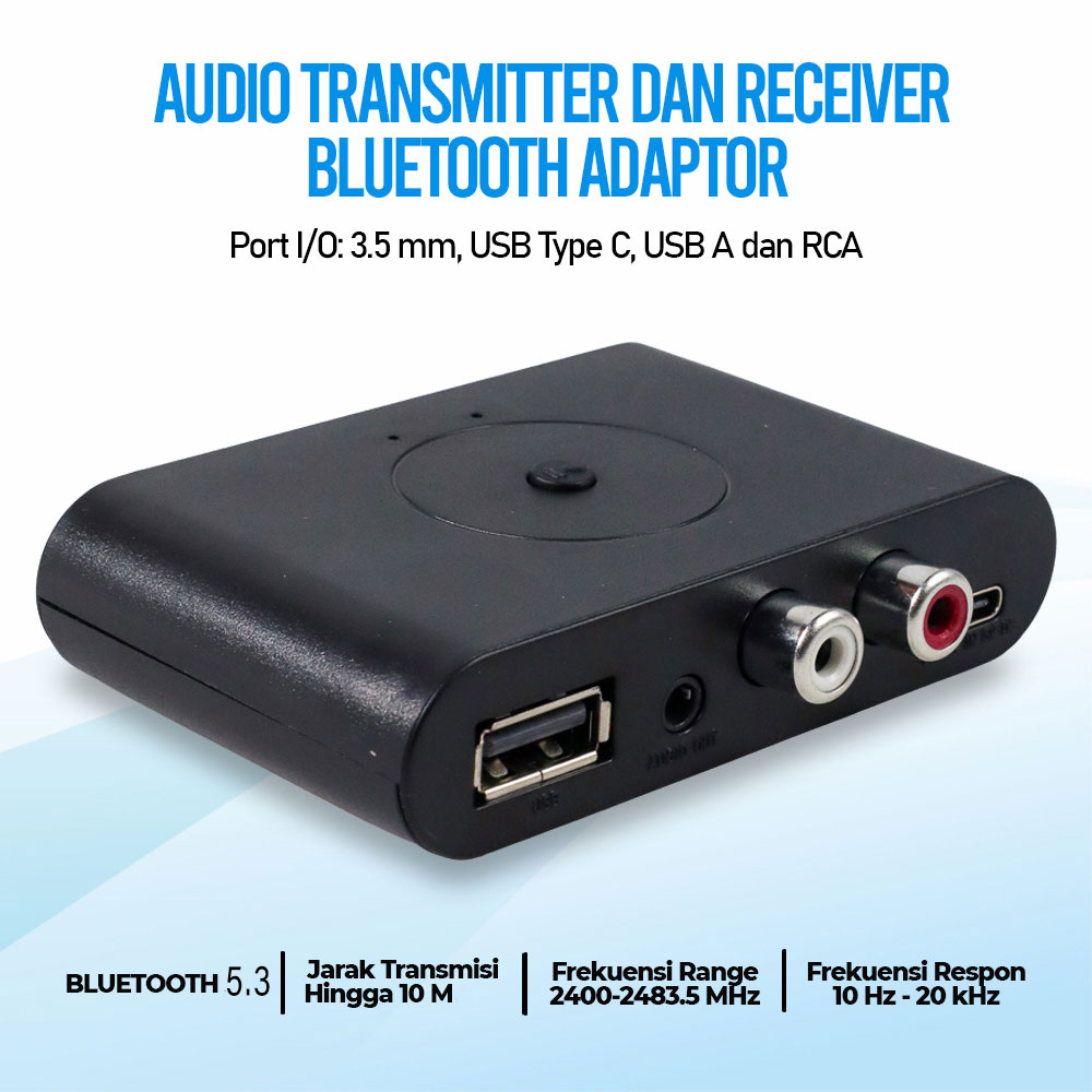 VIKEFON Audio Receiver Bluetooth 5.3 Adaptor RCA U Disk AUX 3.5mm - B29