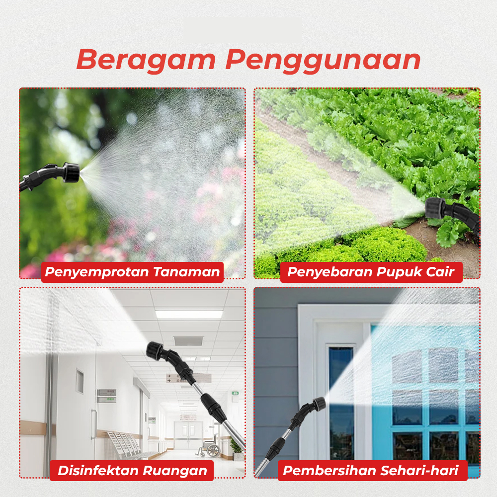 TaffHOME KNAPSACK Semprotan Tanaman Portable Electric Sprayer 10L - YP-12V2.6AH