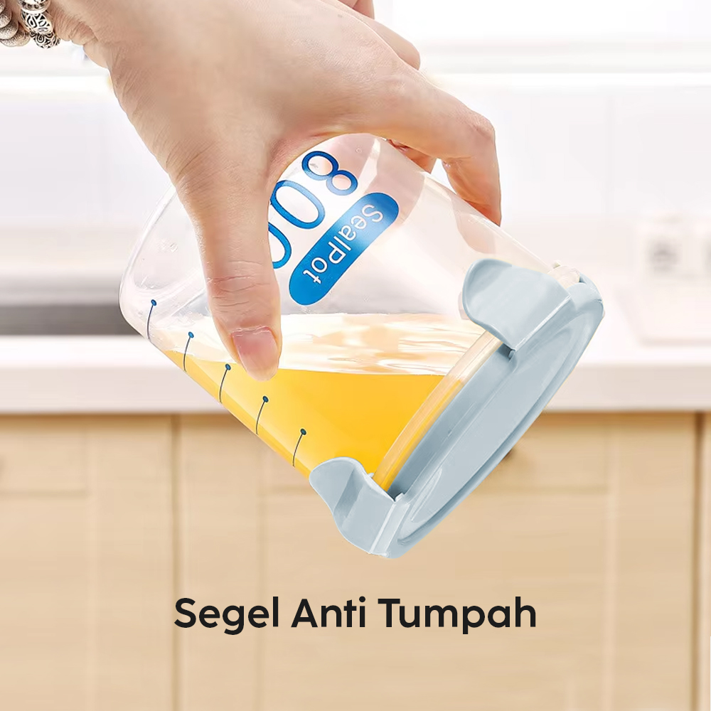 LISM Toples Plastik Penyimpanan Makanan Kedap Udara Storage Jar - H1212