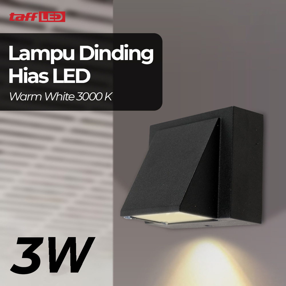 TaffLED Lampu Dinding Hias LED Indoor Outdoor Plastic Body Warm White - BD84