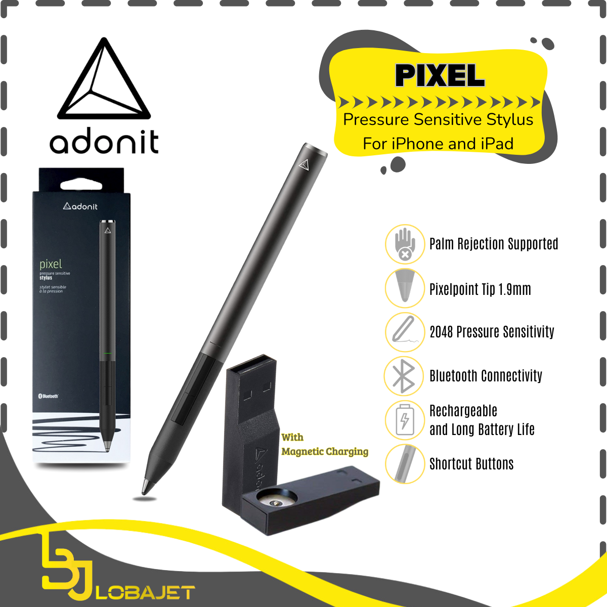 Jual ADONIT PIXEL - Pressure Sensitive Stylus Palm Rejection