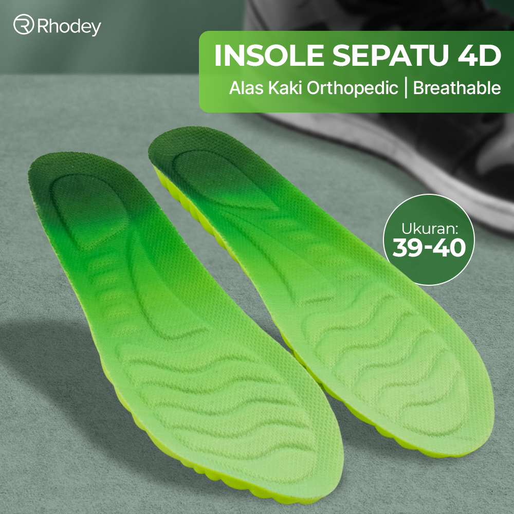 Rhodey Insole Sepatu Alas Kaki Orthopedic Breathable 4D - 6031