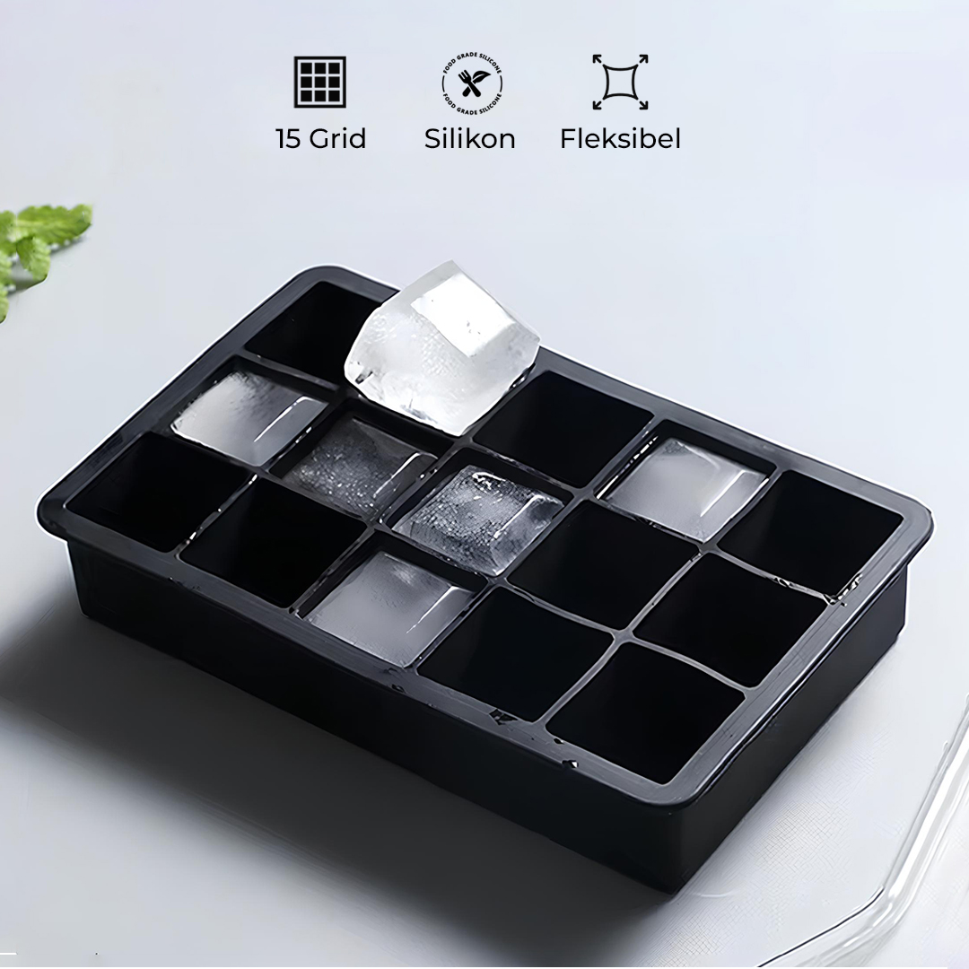 SSGP Cetakan Es Batu Silikon Kotak 15 Grid Ice Cube Tray - DY0971
