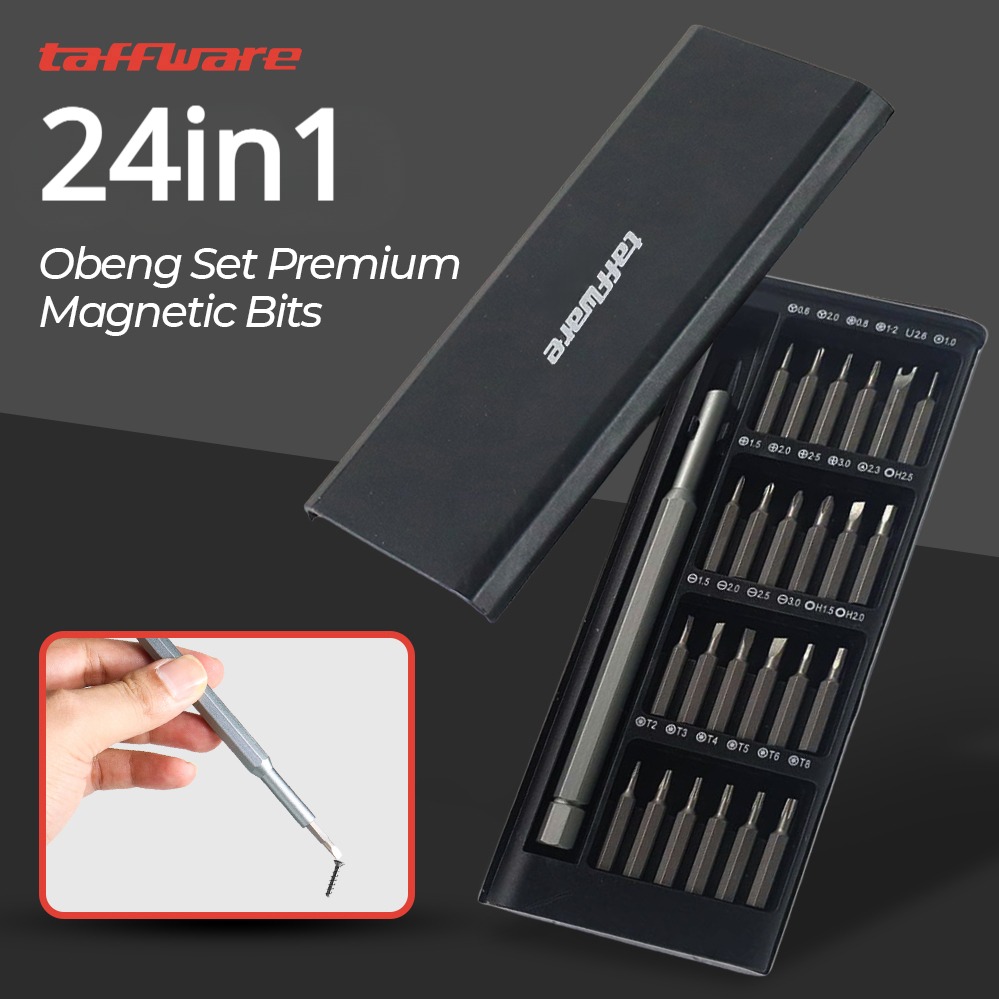 Taffware Obeng Set Premium Precision Screwdriver Magnetic Bits 24in1 - 6024-C