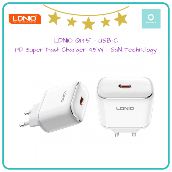 LDNIO Q1415 - USB-C PD Super Fast Charger 45W - GaN Technology