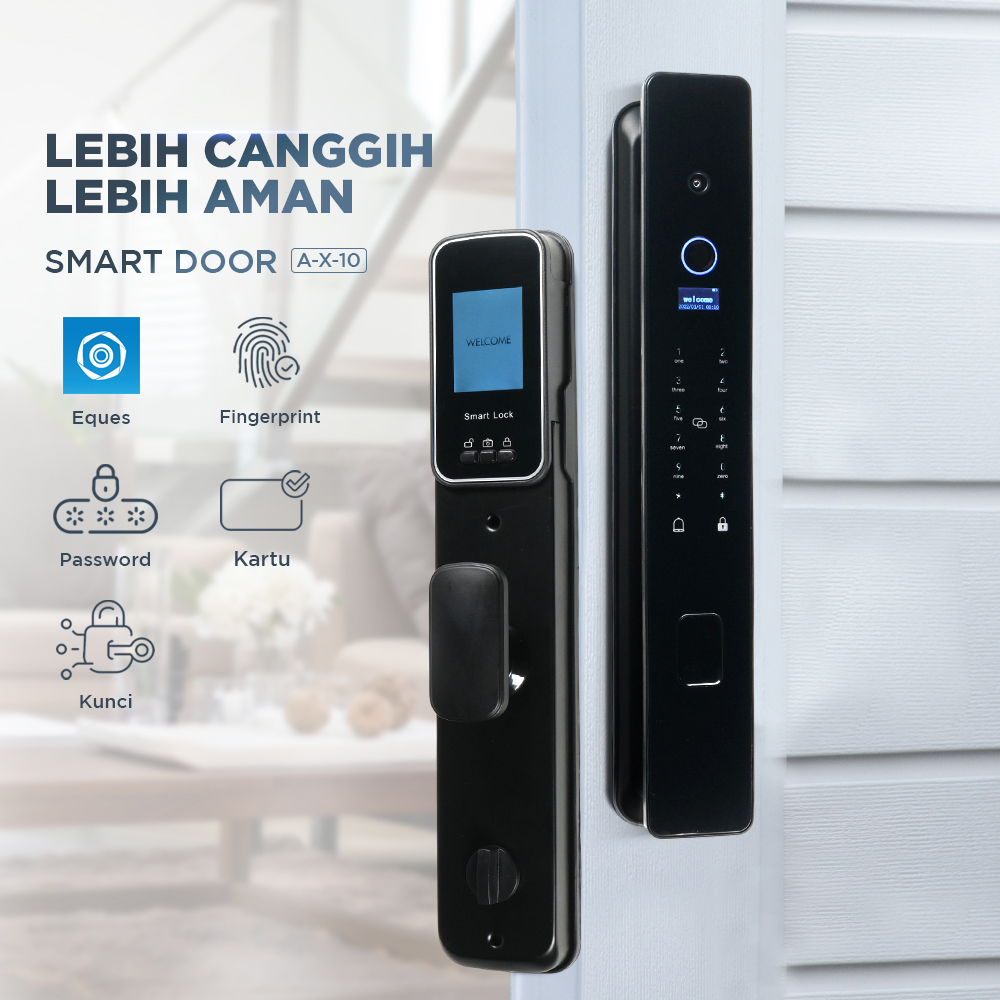 ALOY-X Smart Door Lock Eques App Fingerprint Password Digital Display - A4
