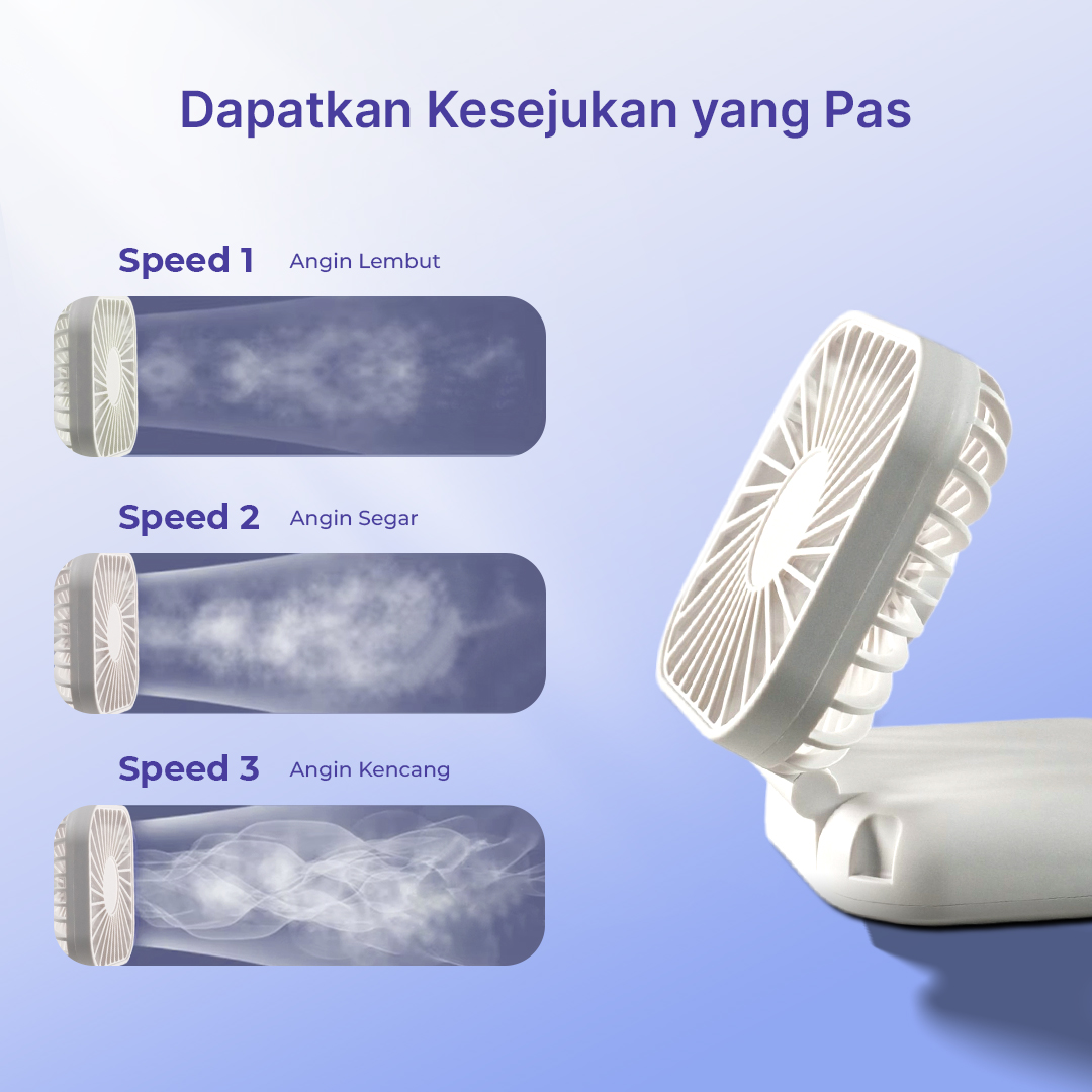 LIFE Kipas Angin Mini Fan USB 3 Speed 800mAh - L-800