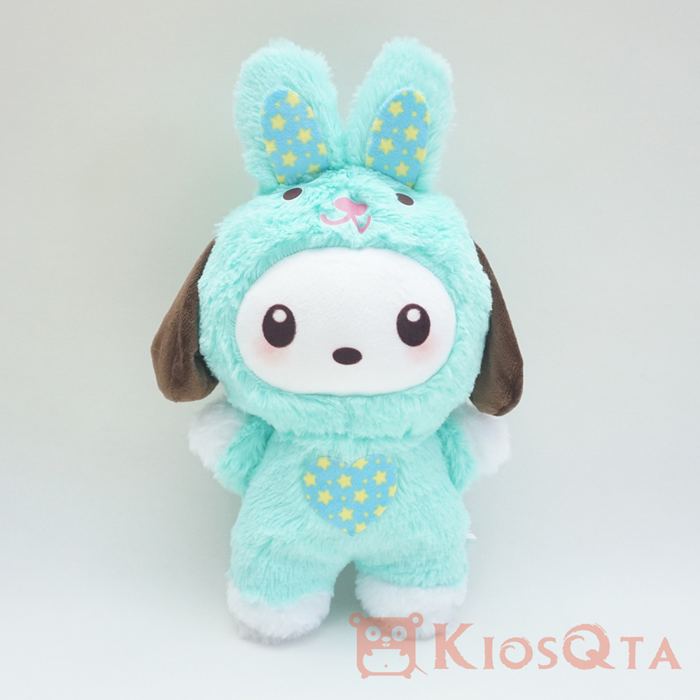 boneka pochacco anjing lucu kostum kelinci hijau medium