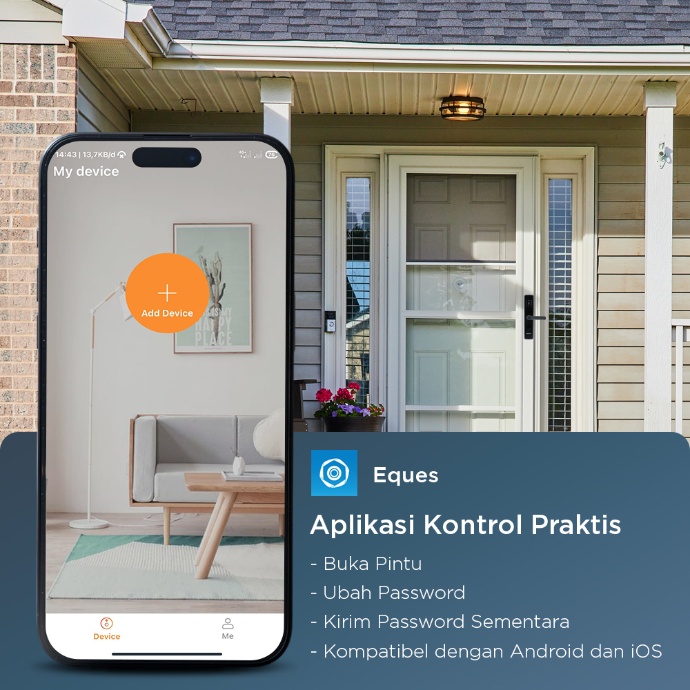 YONGLISHUN Smart Door Lock Fingerprint 3D Face Recognition Card Eques - YS-3D