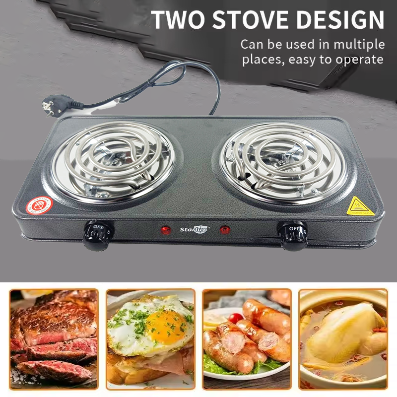 STARLUX Kompor Listrik 2 Tungku Portable Coil Hot Plate 2000W - SHP-5813