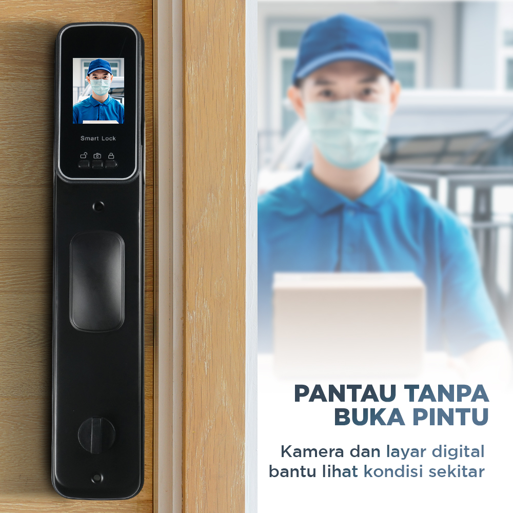 ALOY-X Smart Door Lock Eques App Fingerprint Password Digital Display - A4
