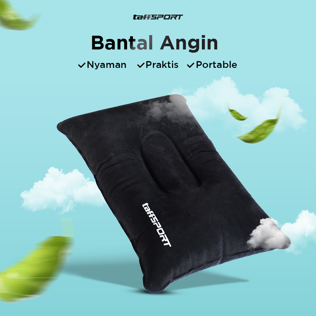 TaffSPORT Bantal Angin Inflatable Portable Travel Air Pillow PVC - XLZT-15
