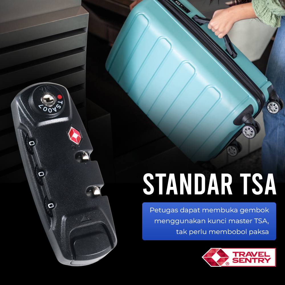 YIF Gembok TSA Kunci Kombinasi Ritsleting Koper 3 Digit - TSA007